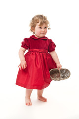 Mädchen im roten Kleid