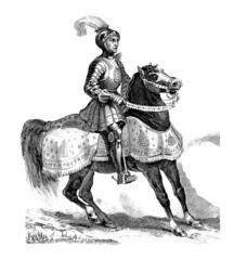 Fototapeta na wymiar Królewski Horseman - początek 16 wieku