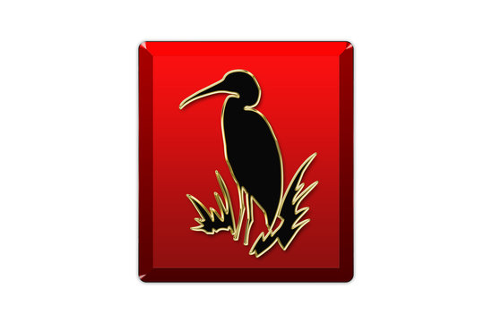 Bot&oacute;n rojo pajaros