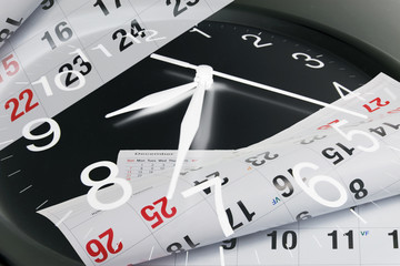 Calendar Pages and Clock