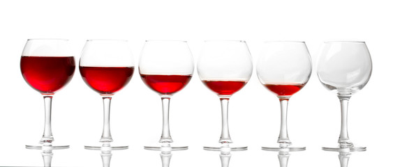 Wineglasses isolated on white
