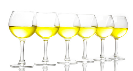 Wineglasses isolated on white