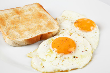 Spiegelei und Toast