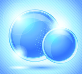 Background with two blue circles