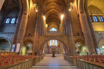 Liverpool Cathedral Interior, UK.
