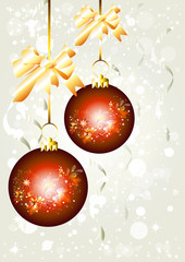 Elegant Christmas background with baubles