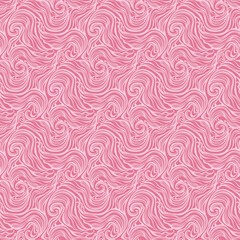 Seamless abstract hand-drawn curly pattern with waves and swirls
