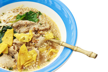 Thai spicy pork noodle