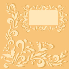 Background, flowers and frame