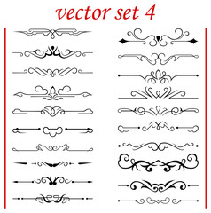 vector set: calligraphic design elements and page decoration