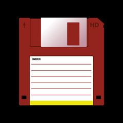 HD diskette old data media illustration