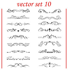 vector set: calligraphic design elements and page decoration
