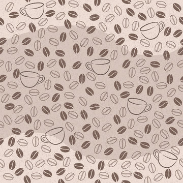 Vector seamless pattern with coffee