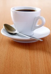 cup of coffee on the table