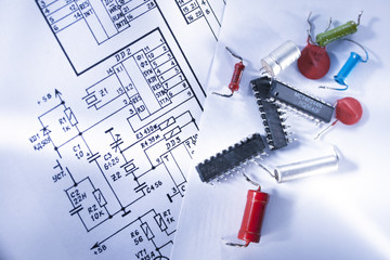 Engineering drawing with details