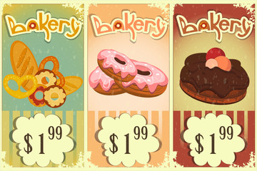 bakery price tags Vintage