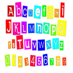 Alphabet multicolore