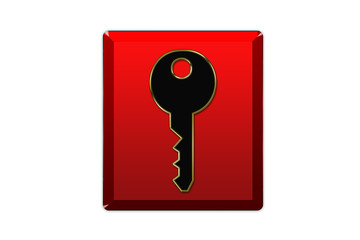 Cartel rojo llave