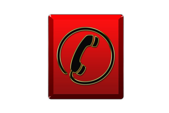 Cartel rojo tel&eacute;fono