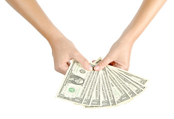 Hands with money