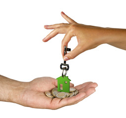 Hand with key