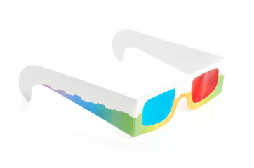 3d glasses isolated over white