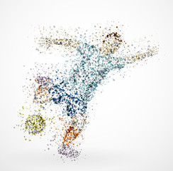 Abstract football player