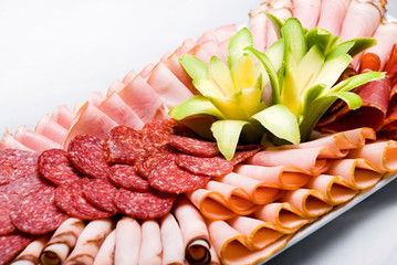Meat platter with selection
