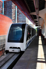 Monorail fast train on railway