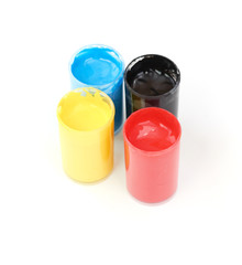 CMYK. paint isolated on a white background