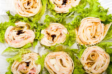 pancakes with spinach and meet