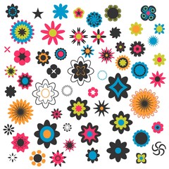 Decorative flowers set