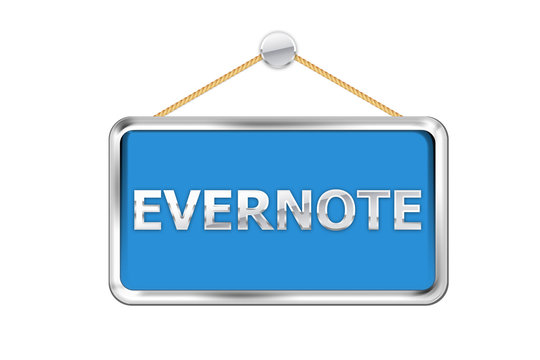 Cartel azul evernote