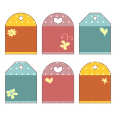 A set of cute tags
