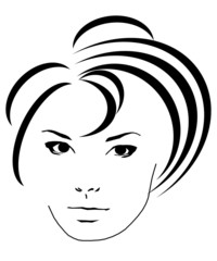 Frau mit moderner Frisur, Fashion