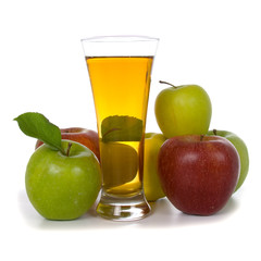 Apple juice and apples