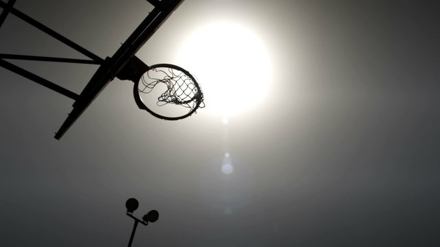 Basketball slam dunk