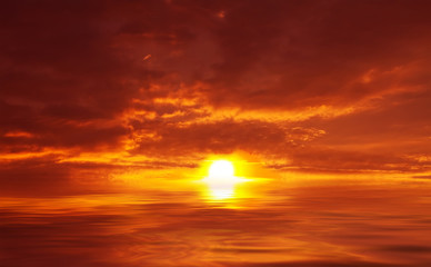 Obraz na płótnie Canvas Abstract Sunset at Sea