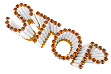 Obraz premium Cigarettes as STOP word