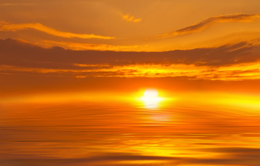 Naklejka na ściany i meble Abstract Sunset at Sea