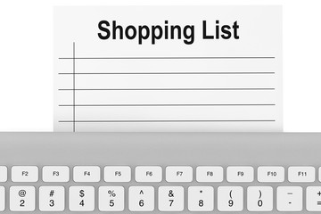 Shopping List with Keyboard