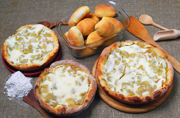 Different sweet homemade cakes