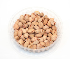 Macro pic of a group pistachio nuts