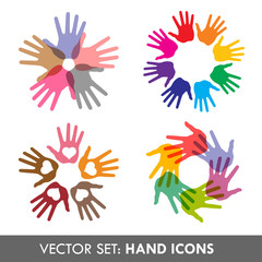 Collection of vector hand  icons for your business artwork