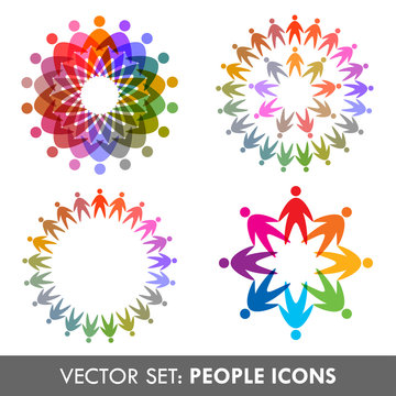 vector set of people icons