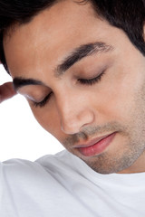 Fototapeta premium Stress Man with Eyes Closed