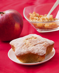 christmas apple cake in shape of star