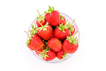 strawberries isolated on a white background