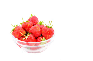 strawberries isolated on a white background
