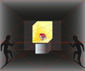 Illustration of the theft of the precious stone